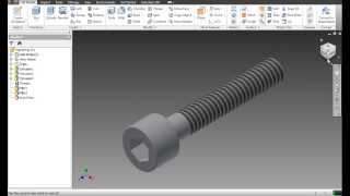 Autodesk Inventor Basics  Creating a Hex Head Cap Screw Tutorial [upl. by Eirruc825]