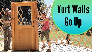 Building a Yurt  Setting up the Yurt Lattice Walls  Ep 4 [upl. by Bruning991]