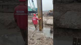 Ibeam pile construction process  good tools and machinery improve work efficiency [upl. by Pass142]