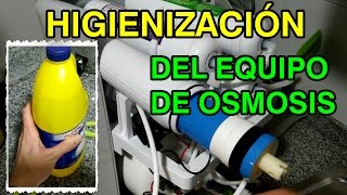 Higienizacion de un equipo de osmosis inversa [upl. by Aldis]