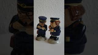 Collectable Traffic Warden Novelty Salt Pepper ShakersPlastic stoppers etsyseller nicethingstime [upl. by Yrakaz747]