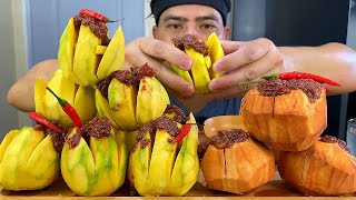 MANGGA MUKBANG INDIAN MANGGO  BANGKOK SANTOL  GREEN MANGO  FILIPINO FOOD  MUKBANG PHILIPPINES [upl. by Eiuqram]