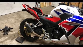 CBR rear fender removal  led turn signals [upl. by Alyakcim]