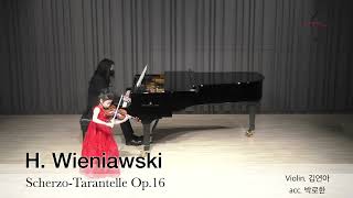 H Wieniawski  ScherzoTarantelle Op16 Violin 김연아 [upl. by Fonsie]