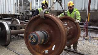 TRRS 504 Railcar Wheel Replacement [upl. by Lisab]