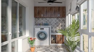 Modular Balcony Laundry Room Designs l Laundry Room Organization l Laundry Room Decor [upl. by Atsahc]