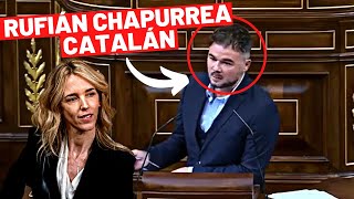 Álvarez de Toledo se pitorrea de Gabriel Rufián por el nefasto catalán que chapurreó en el Congreso [upl. by Firahs]