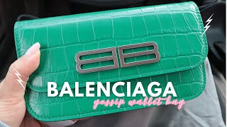 BALENCIAGA BAG UNBOXING ♡ gossip wallet on chain what fits why shes going back [upl. by Dnivra]