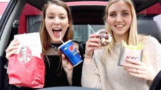 KFC CAR MUKBANG MET JULIA ✰ All About Leonie [upl. by Ahseya463]