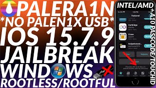 iOS 1579 Jailbreak Windows No USBNo Palen1x  RootlessRootful  Palera1n Jailbreak  Full Guide [upl. by Halladba]