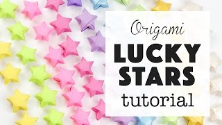 Origami Lucky Star Tutorial ⭐️ Easy DIY ⭐️ Paper Kawaii [upl. by Nawj561]