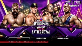 WWE 2K14 PS3  John Cena VS The Rock VS Triple H VS Santino Marella  4Man Battle Royal KO Match [upl. by Savannah]