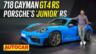 2023 Porsche 718 Cayman GT4 RS  The most hardcore 718 yet  Walkaround  Autocar India [upl. by Ailed]