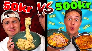 50 vs 500 kr SNACKS TikTok mad [upl. by Obbard979]