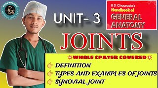 🔥👉ANATOMY OF JOINTS  SYNOVIAL JOINT  TYPES OF JOINT IN BODY  GENERAL ANATOMY 3RD CHAPTER [upl. by Bernadette]