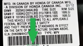 How to Find Your HONDA Paint Code [upl. by Natek]