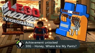 The Lego Movie Videogame  Honey Where Are My Pants AchievementTrophy Guide [upl. by Ibrik]