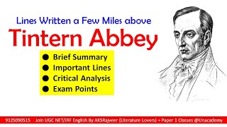 Ttintern Abbey By William Wordsworth Summary and Analysis  AKSRajveer Literature Lovers [upl. by Eardnaed]