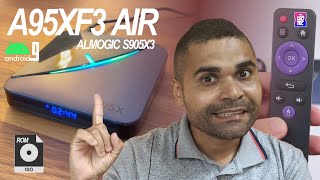 🎯A95X F3 AIR  ficou 100 instalada a ROM original  Amlogic S905X3  Android 9 [upl. by Ennagem]