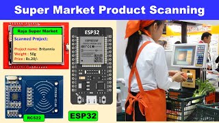 ESP32 TFT LCD Shield RFID RC522 Super market Scanning  ESP32 TFT LCD Shield RFID Project  ESP8266 [upl. by Souvaine]