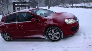 Golf 20TDI 4motion with studless Michelins [upl. by Lleirbag]