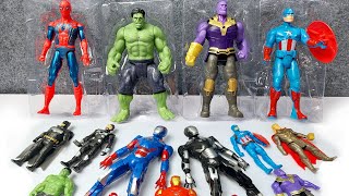 Satisfying with unboxing superhero avengers ASMR Action figure Spiderman Ironman venom Hulk 100 [upl. by Ekal]