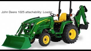 John Deere 1025R H120 loader and 260 Backhoe [upl. by Woods]