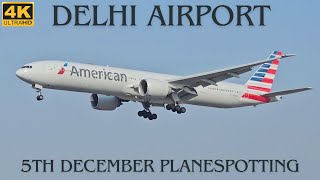 Delhi Airport PlaneSpotting on 5th December  Afternoon Rush Hour at Delhi Airport  Takeoff Landing [upl. by Nairoc659]