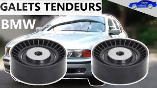 REMPLACEMENT des GALETS TENDEURS qui couinent sur BMW serie 5 E39 520i 523i 528i [upl. by Newton894]