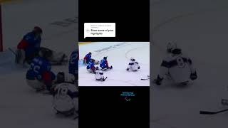 My hat trick in the Beijing Paralympics paralympicsport hattrick sledhockey hockey [upl. by Tucky]