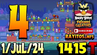 Angry Birds Friends Level 4 Tournament 1415 Highscore POWERUP walkthrough [upl. by Conover415]