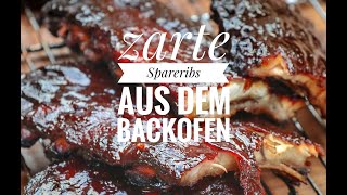 zarte Spareribs aus dem Backofen  Westmünsterland BBQ [upl. by Akessej]