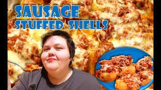 Cheesy Sausage Stufffed Shells Recipe and Taste Test [upl. by Cannice]