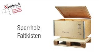 Sperrholz Faltkiste Palettenkiste [upl. by Ahsitauq]