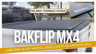 The Best Tonneau Cover BAK Flip MX4 Install Unboxing amp DIY Install 2023 Chevy Silverado ZR2 [upl. by Holleran114]