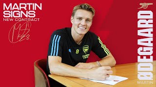 A PLACE WHERE I BELØNG  Martin Ødegaard signs new Arsenal contract [upl. by Yemiaj]