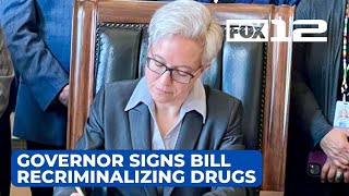 Governor signs bill recriminalizing drugs in Oregon [upl. by Marybelle]