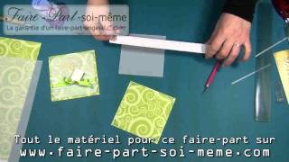 Fairepart Baptême vert et or [upl. by Haymes]