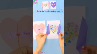 DIY Romantic Heart Card diy papercraft easycraft shorts trending viral love handmadecards [upl. by Nnylear]