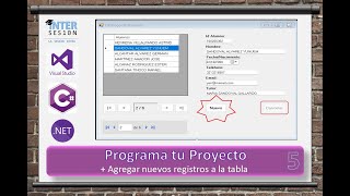 Visual C 5 Nuevo Registro insertar botón para agregar más registros a la tabla [upl. by Annaul]