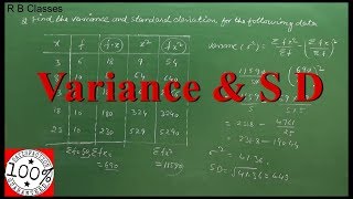 Class 11 Maths Statistics find the variance and standard deviation [upl. by Barrington]