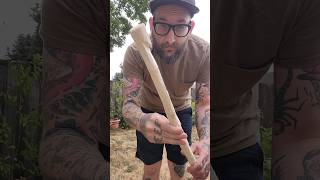 Atlatl throwing in the backyard 🔥🔥🔥 bushcraft atlatl ancestralskills [upl. by Leonhard]