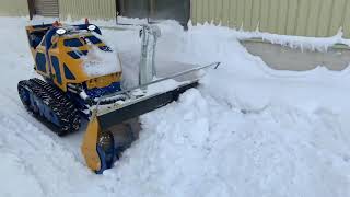 Remote Control Bomford Turner Flailbot with Snow Blower Attachment [upl. by Rabaj530]