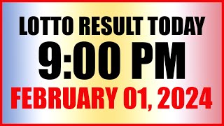 Lotto Result Today 9pm Draw February 1 2024 Swertres Ez2 Pcso [upl. by Antony]