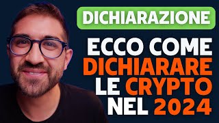 DICHIARAZIONE CRYPTO 2024 ecco le 4 PIATTAFORME che DEVI CONOSCERE [upl. by Akener119]