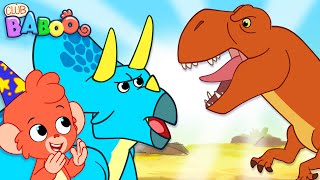 Who is stronger The Triceratops or TRex  Club Baboo  1 HOUR VIDEO  Dinosaur Fight [upl. by Ayisan646]