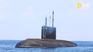 Terrifying  Russian Submarine PetropavlovskKamchatsky Launches Kalibr Cruise Missile [upl. by Fish83]