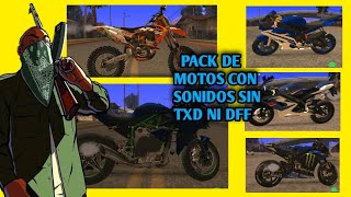 PACK DE MOTOS SIN TXD NI DFF PARA GTA SA ANDROID [upl. by Elinad]