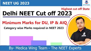 How much marks are required in NEET for MBBS in Delhi NEET Cut off 2023 Expected in DU IP AI Quota [upl. by Elinet]