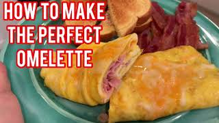 How To Make The PERFECT Omelette Ham and Cheese omelet [upl. by Sivam]